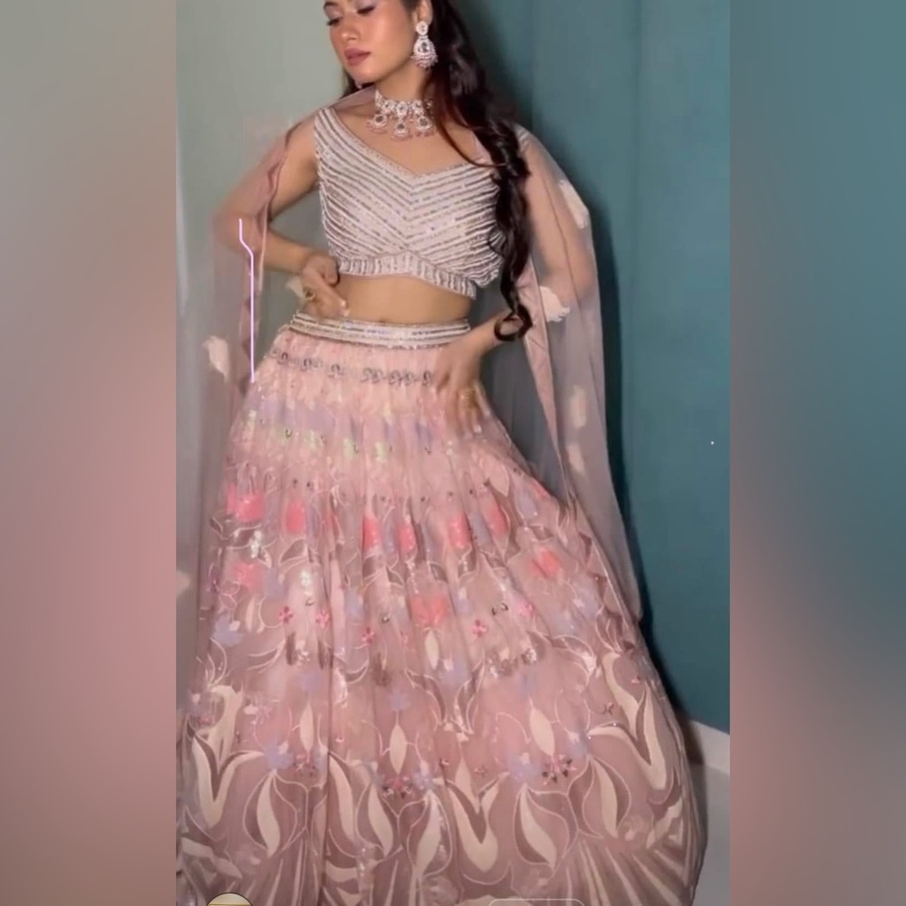 Beaded blouse with fancy back and beautiful skirt